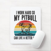 私は懸命でピットブルの生活が良くなる マウスパッド (マウス)