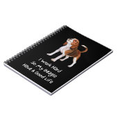 私は懸命で働いているので、ビーグルは良い ノートブック (左側)