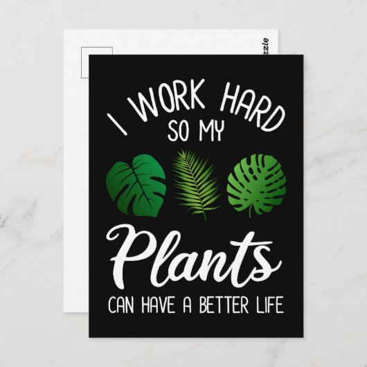 私は懸命で植物の寿命を伸ばす ポストカード (正面/裏面)
