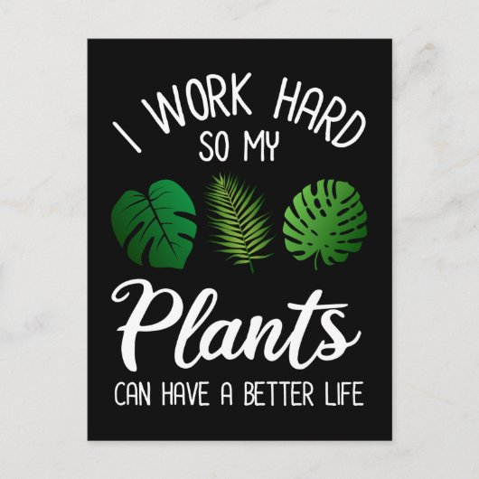 私は懸命で植物の寿命を伸ばす ポストカード (正面)