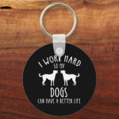 私は懸命で犬の生活が良くなる キーホルダー (裏面)