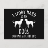 私は懸命で犬の生活が良くなる ポストカード (正面)
