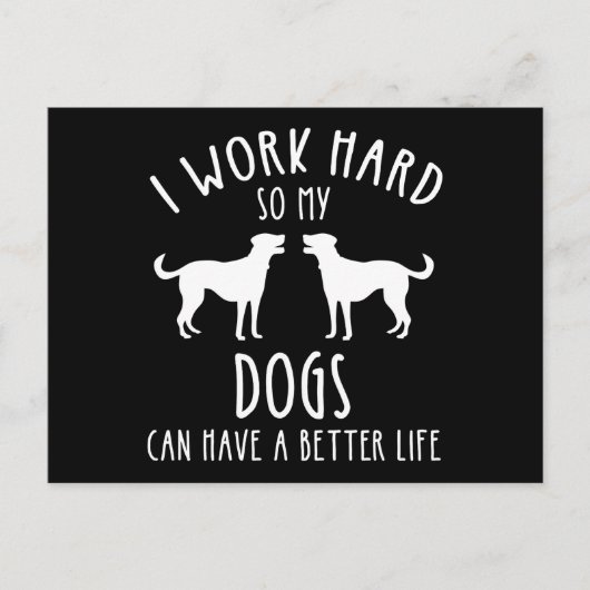 私は懸命で犬の生活が良くなる ポストカード (正面)