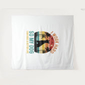 私は懸命で犬の生活を良くできるように働く タペストリー (正面(横))