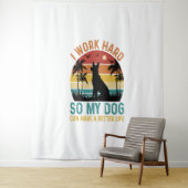 私は懸命で犬の生活を良くできるように働く タペストリー (インサイチュ)