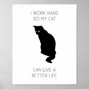 私は懸命で猫が長生きできるように働く ポスター