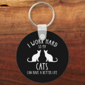私は懸命で猫の命を救う キーホルダー (正面)