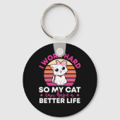 私は懸命で猫の命を救う キーホルダー (正面)