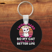 私は懸命で猫の命を救う キーホルダー (正面)