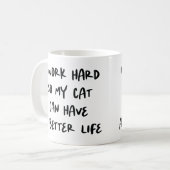 私は懸命で猫の命を救う☕🐾💼 コーヒーマグカップ (正面左)