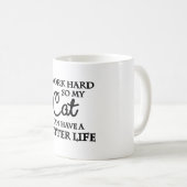 私は懸命で猫の命を救う コーヒーマグカップ (正面右)