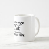 私は懸命で猫の命を救う コーヒーマグカップ (正面右)