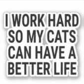 私は懸命で猫の命を救う シール (正面)