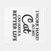 私は懸命で猫の命を救う フリースブランケット (正面(横))