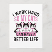 私は懸命で猫の命を救う ポストカード (正面)