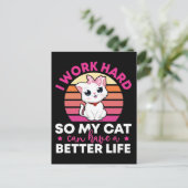 私は懸命で猫の命を救う ポストカード (スタンド正面)