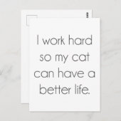 私は懸命で猫の命を救う ポストカード (正面/裏面)