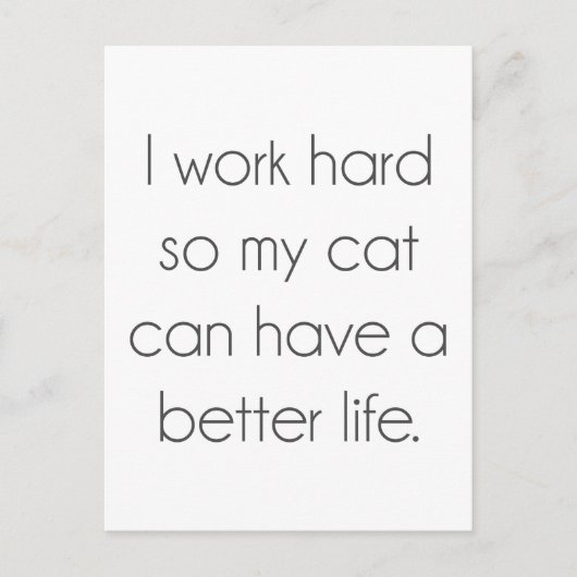 私は懸命で猫の命を救う ポストカード (正面)