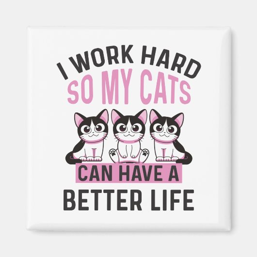 私は懸命で猫の命を救う マグネット (正面)