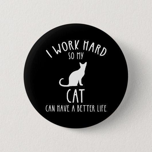 私は懸命で猫の命を救う 缶バッジ (正面)