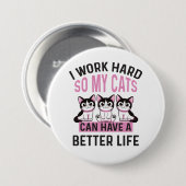 私は懸命で猫の命を救う 缶バッジ (正面&裏面)
