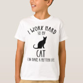私は懸命で猫の命を救う Tシャツ (正面)