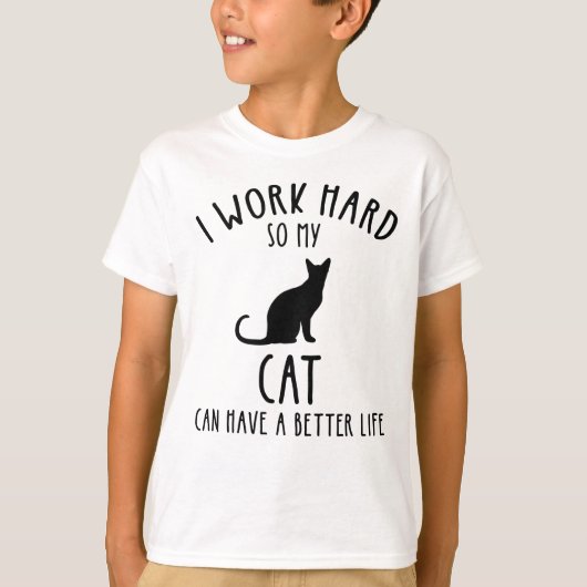 私は懸命で猫の命を救う Tシャツ (正面)