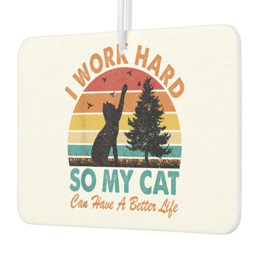 私は懸命で猫の生活を良くする カーエアーフレッシュナー (左)