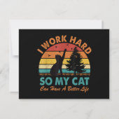 私は懸命で猫の生活を良くする サンキューカード (裏面)