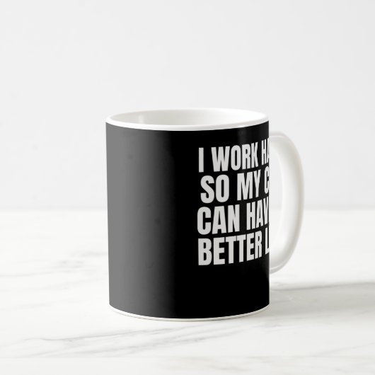 私は懸命で車の寿命を伸ばすおもしろい コーヒーマグカップ (正面右)