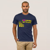 私は懸命のスタイルのティーを愛します Tシャツ (正面フル)