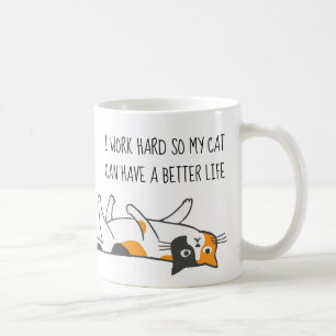 私は懸命を使って、猫の暮らしが楽しめるように コーヒーマグカップ