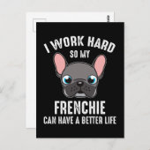 私は懸命を働いてフランス人の方が良い生活ができる ポストカード (正面/裏面)