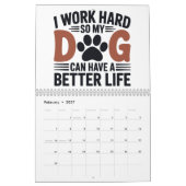 私は懸命を働いて私の犬がより良く暮らす – Pet Lover Cal カレンダー (2月 2027)