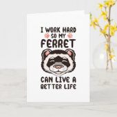 私は懸命を働いて、より良い生活を送れるようにする カード (黄色い花)