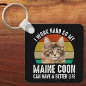 私は懸命を働いて、私のメーヌーンはより良い生活を持つことができるように キーホルダー (正面)