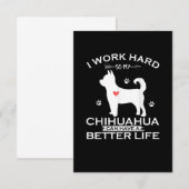 私は懸命を働く私のChihuahua犬はより良くすることができる 出欠カード (正面/裏面)
