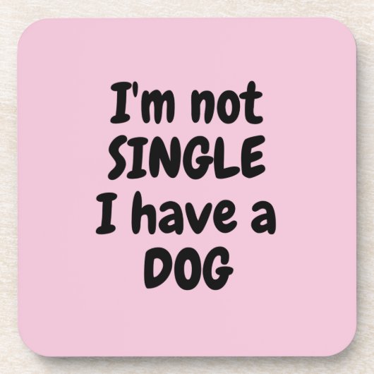 私は懸命プラスチック独身のコースターではない – 6のセット コースター (正面)