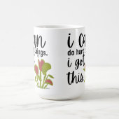 私は懸命事ができる コーヒーマグカップ (中央)