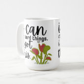 私は懸命事ができる コーヒーマグカップ (正面左)