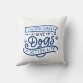 私は懸命犬を働く クッション (裏面)