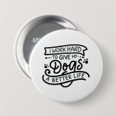 私は懸命犬を働く 缶バッジ (正面&裏面)