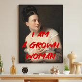 私は成長した女性ルネッサンス絵画スの引用文ウォール ポスター