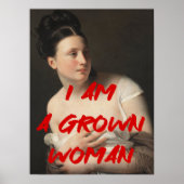 私は成長した女性ルネッサンス絵画スの引用文ウォール ポスター (正面)