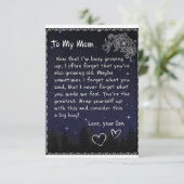 私は成長忙ししている – Son To Mom サンキューカード (スタンド正面)