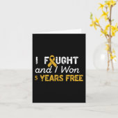 私は戦い、私は5年間の無料の小児癌Aを獲得した カード (黄色い花)