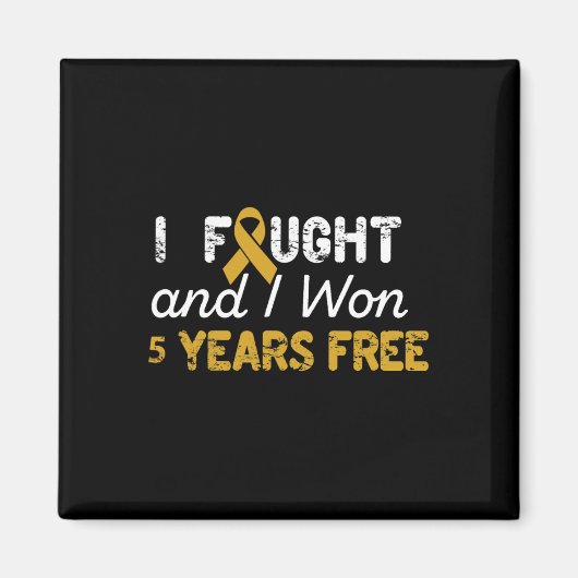 私は戦い、私は5年間の無料の小児癌Aを獲得した マグネット (正面)