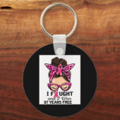 私は戦い、私は7年間の無料Messy Bun Breast C勝った キーホルダー (正面)