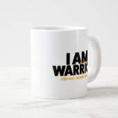 私は戦士だ – 強い。ブラック.コーヒー.ジャンボマグ ジャンボコーヒーマグカップ (正面右)