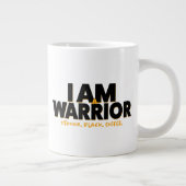 私は戦士だ – 強い。ブラック.コーヒー.ジャンボマグ ジャンボコーヒーマグカップ (右)